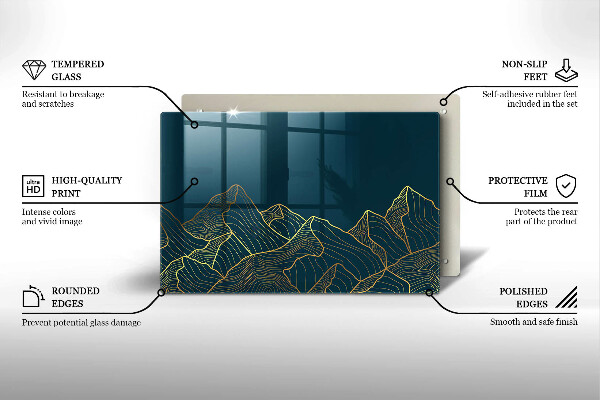Deska do kuchni Abstrakcyjne góry