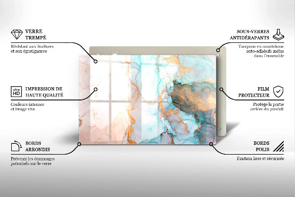 Deska do kuchni Abstrakcja marmur