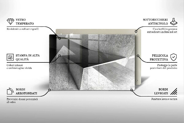 Deska do kuchni Betonowa abstrakcja