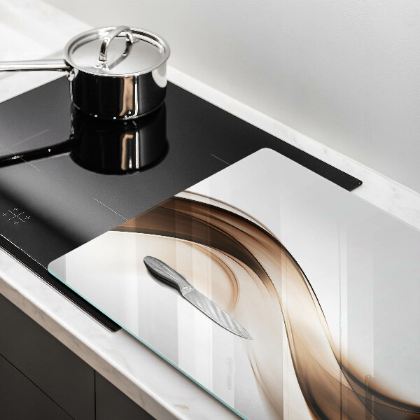 Deska do kuchni Abstrakcja brązowe linie