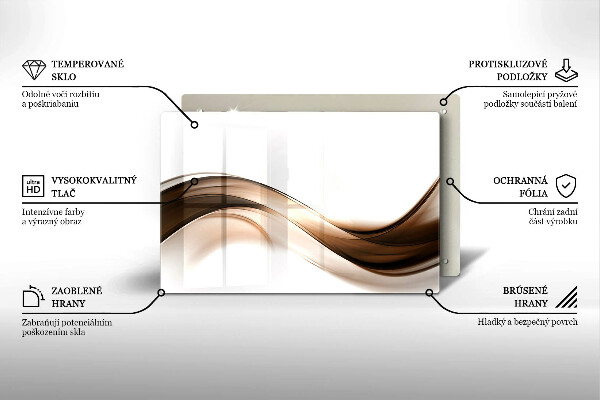 Deska do kuchni Abstrakcja brązowe linie