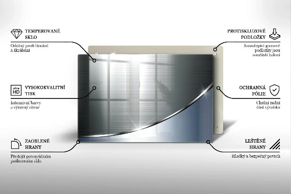 Deska do kuchni Wzór metalowa abstrakcja