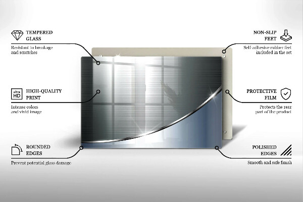 Deska do kuchni Wzór metalowa abstrakcja