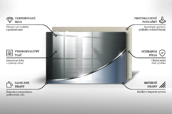 Deska do kuchni Wzór metalowa abstrakcja
