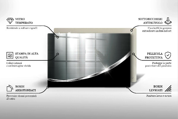 Deska do kuchni Abstrakcja z metalem
