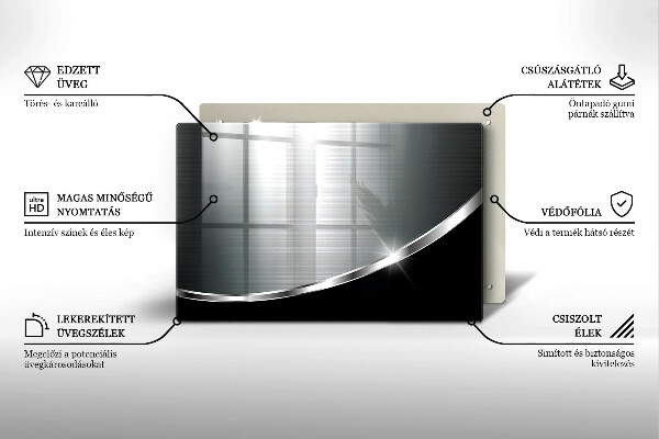 Deska do kuchni Abstrakcja z metalem