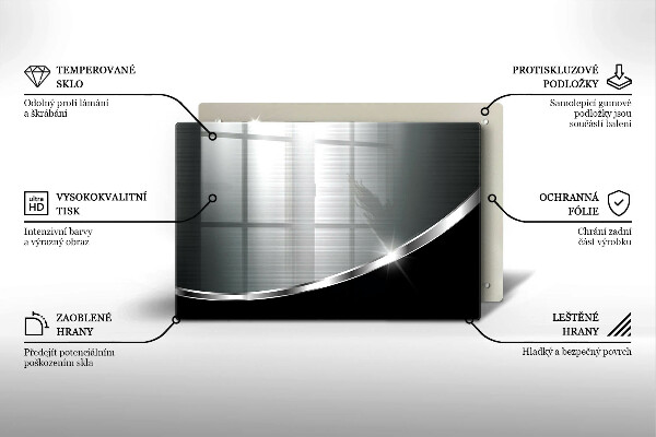Deska do kuchni Abstrakcja z metalem