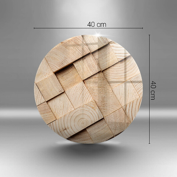 Deska kuchenna szklana Drewniane kwadraty