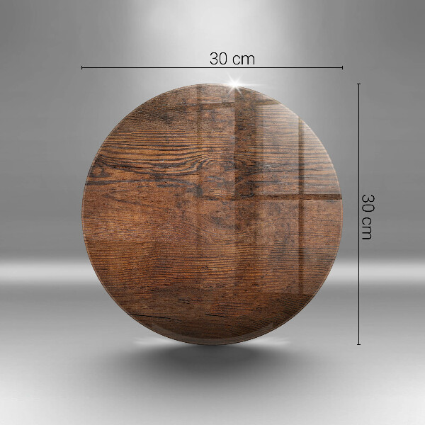 Deska kuchenna szklana Ciemne drewno deska