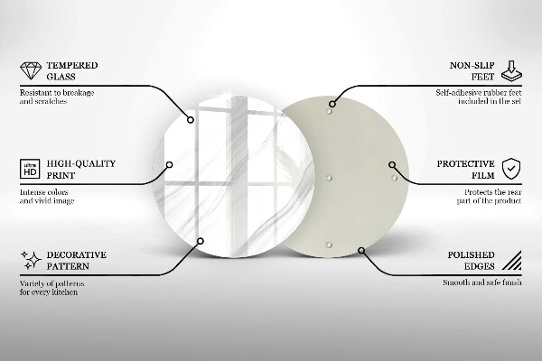 Deska kuchenna szklana Delikatny marmur
