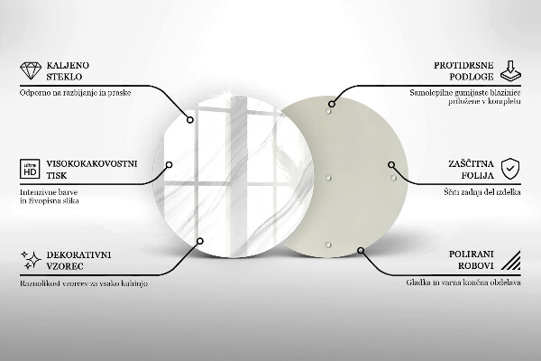 Deska kuchenna szklana Delikatny marmur