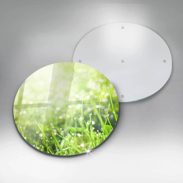 Deska kuchenna szklana Natura - trawa i rosa