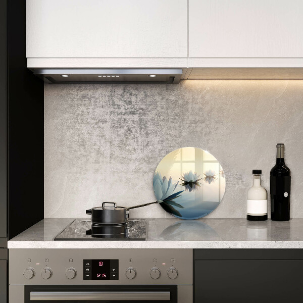 Deska kuchenna szklana Kwiaty lilie na wodzie