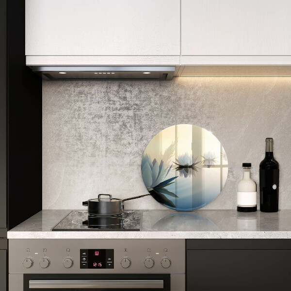 Deska kuchenna szklana Kwiaty lilie na wodzie