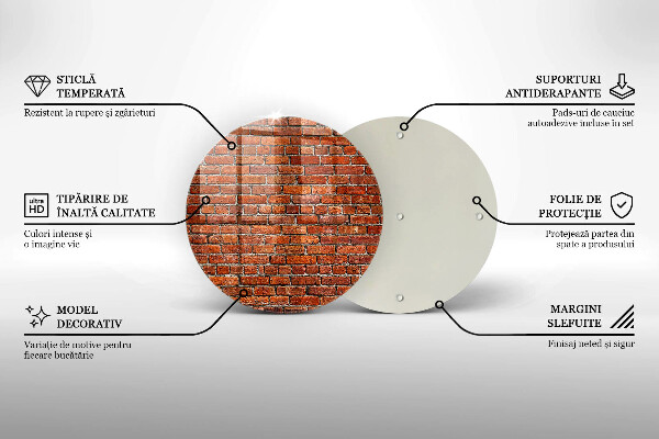 Deska kuchenna szklana Ściana cegły mur