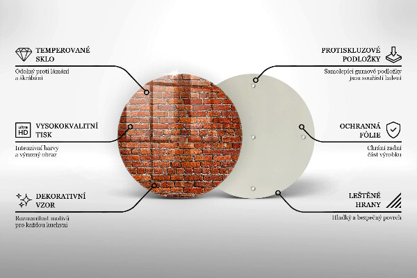 Deska kuchenna szklana Ściana cegły mur