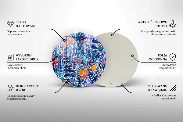 Deska kuchenna szklana Malowana łąka