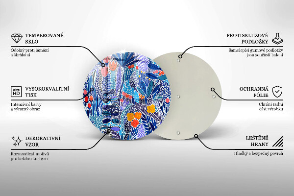 Deska kuchenna szklana Malowana łąka