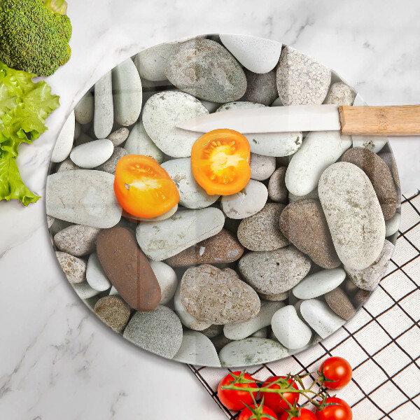 Deska kuchenna szklana Tło małe kamienie