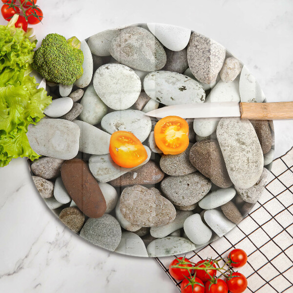 Deska kuchenna szklana Tło małe kamienie