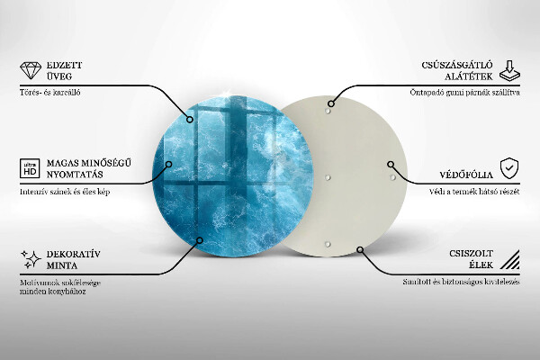 Deska kuchenna szklana Błękitna woda