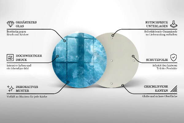 Deska kuchenna szklana Błękitna woda