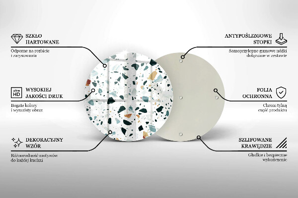 Szklana deska kuchenna Jasny kamień gres