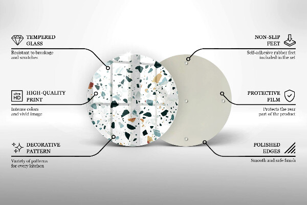Szklana deska kuchenna Jasny kamień gres
