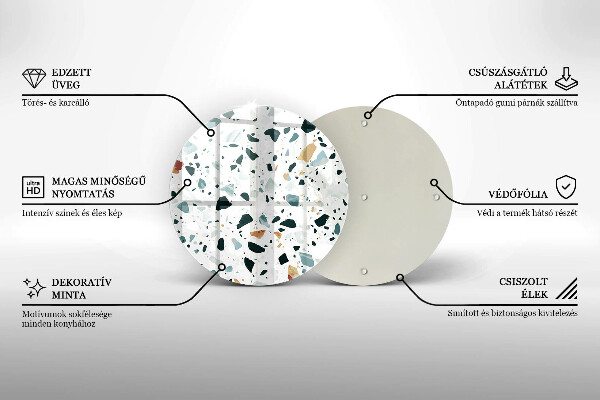 Szklana deska kuchenna Jasny kamień gres