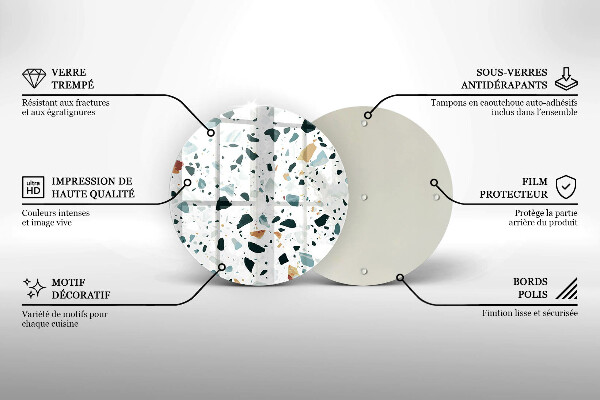 Szklana deska kuchenna Jasny kamień gres