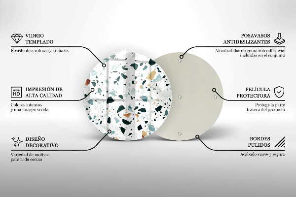 Szklana deska kuchenna Jasny kamień gres