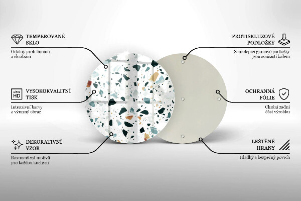 Szklana deska kuchenna Jasny kamień gres