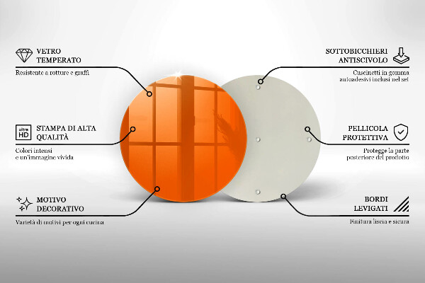 Deska kuchenna Kolor pomarańczowy