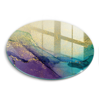 Deska kuchenna szklana Tło ze złotem