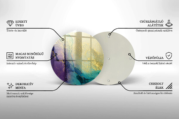Deska kuchenna szklana Tło ze złotem