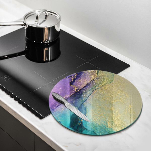 Deska kuchenna szklana Tło ze złotem