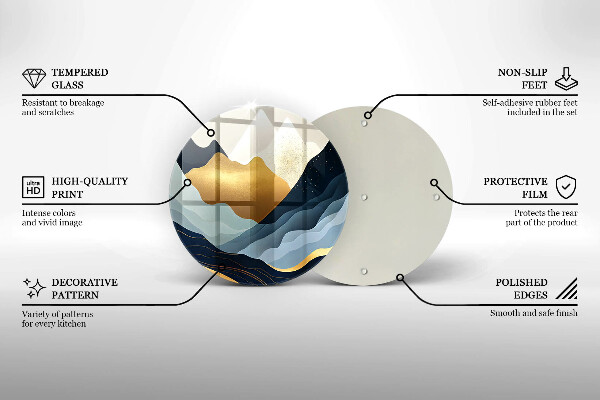 Deska kuchenna szklana Abstrakcyjne góry