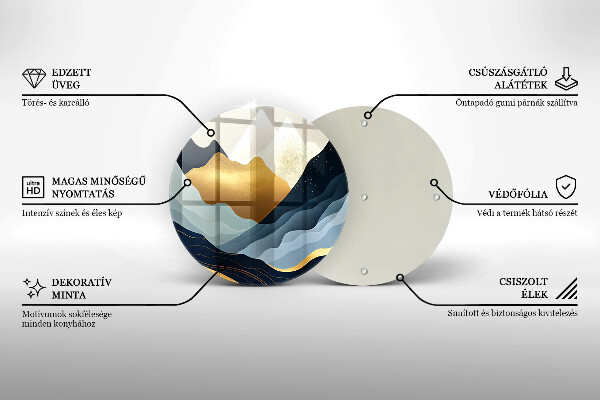 Deska kuchenna szklana Abstrakcyjne góry