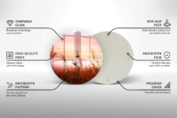 Deska kuchenna szklana Pejzaż pól traw