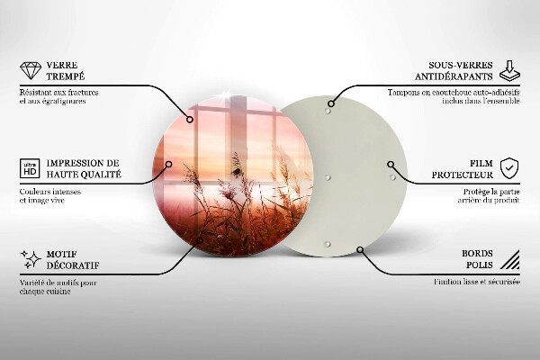 Deska kuchenna szklana Pejzaż pól traw