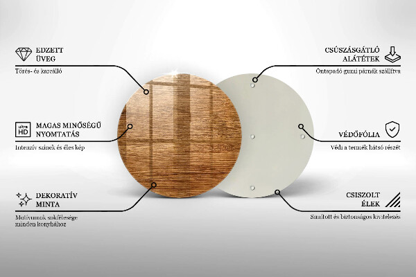 Deska kuchenna szklana Tekstura drewno deska