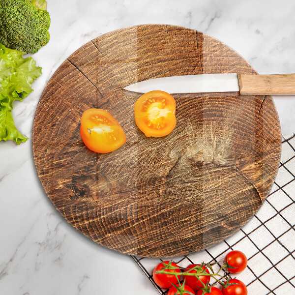 Deska kuchenna szklana Drewno słoje drzewa