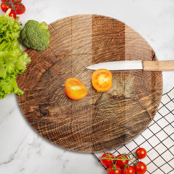 Deska kuchenna szklana Drewno słoje drzewa