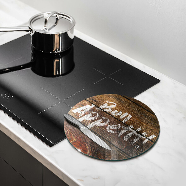 Deska kuchenna szklana Deski napis Bon Appetit