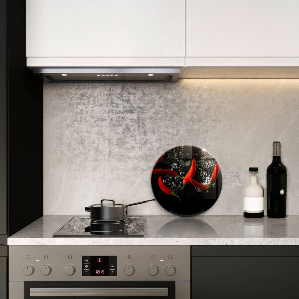 Deska kuchenna szklana Papryczki chili w wodzie