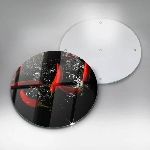 Deska kuchenna szklana Papryczki chili w wodzie