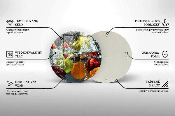 Deska kuchenna szklana Soczyste owoce w wodzie