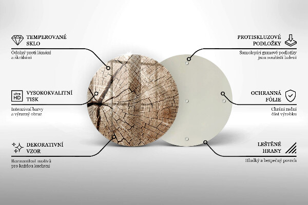 Deska kuchenna szklana Przekrój drzewa