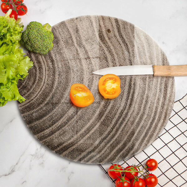 Deska kuchenna szklana Słoje drzewa drewno