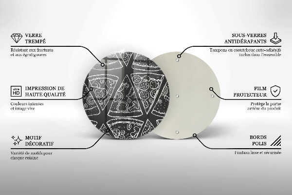Deska kuchenna szklana Ilustracja pizza